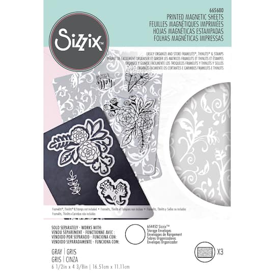 Sizzix&#x2122; Printed Magnetic Sheets, 6.5&#x22; x 4.375&#x22;